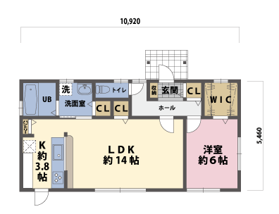 1LDKの間取図
